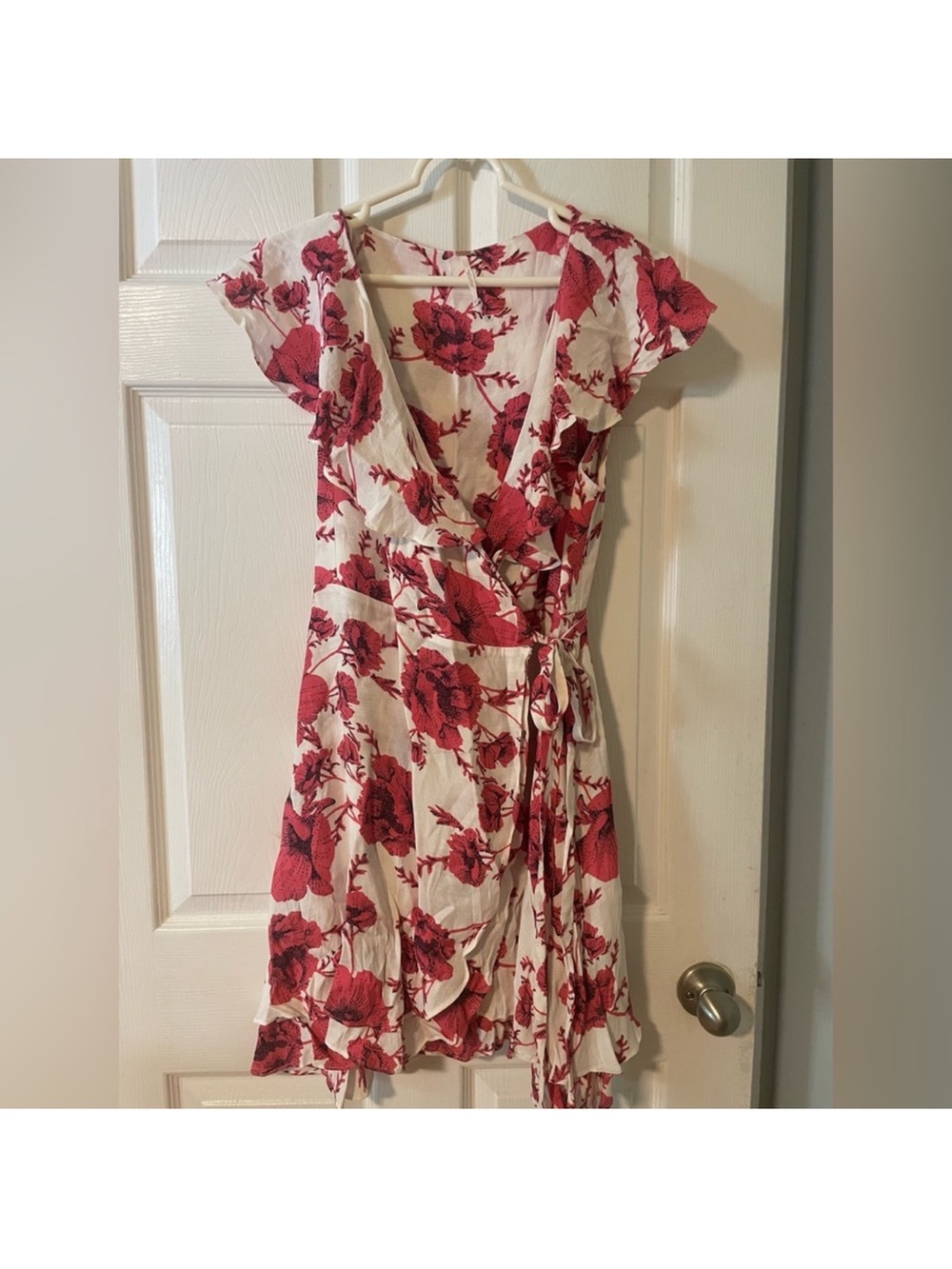 Free people French quarter ivory floral wrap dress - Picture 3 of 5